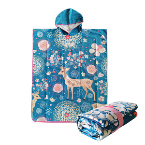 Toalla con capucha <span class=keywords><strong>de</strong></span> personaje <span class=keywords><strong>de</strong></span> dibujos animados para Niños y Niñas, poncho con capucha para playa, bata cambiante <span class=keywords><strong>de</strong></span> verano - Product Image 3