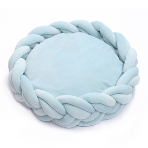 Custom Washable Warm Round Plush Eco-Friendly <strong>Dog</strong> <strong>Bed</strong> Chunky Braided Edge Breathable Soft Sofa <strong>Bed</strong> <strong>Nest</strong> Large Pet <strong>Bed</strong> - Product Image 1