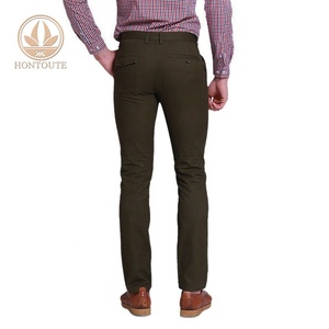 de alta calidad de 5 básico bolsillo superior de la marca relajado Chino ajustado de algodón Hombre de trabajo de pantalón - Product Image 5