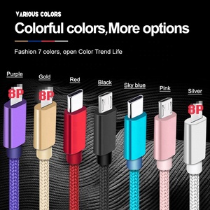 Cavi di Ricarica Rapida Personalizzati da 3ft, 6ft, 10ft, Cavo <span class=keywords><strong>USB</strong></span> Intrecciato in Nylon Tipo C per Telefoni Cellulari <span class=keywords><strong>Samsung</strong></span> - Product Image 5