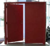 Porte commerciale moderne en acier galvanisé coupe-feu avec barre anti-panique et verre fini pour appartement, hôtel, école – Durée de résistance 20 min à 3 heures