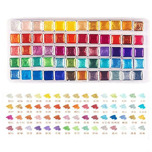 <span class=keywords><strong>Palette</strong></span> de peinture <span class=keywords><strong>aquarelle</strong></span> artiste scintillante 20/24/60 couleurs boîte à paillettes nacrée ensemble de peinture <span class=keywords><strong>aquarelle</strong></span> pour artistes - Product Image 5
