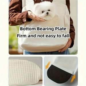 Sac à dos de transport portable pour animaux de compagnie de grande capacité sac de voyage confortable en coton pour animaux de compagnie fermeture sécurisée à pression mode pour les petits respirants - Product Image 5