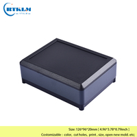 Boîtier électronique mural DIY, boîte électronique en aluminium, boîtier d'amplificateur en aluminium, boîtier de jonction en aluminium 126*96*20mm