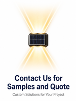 Lampe murale solaire personnalisée IP65 étanche, éclairage extérieur LED, du crépuscule à l'aube, sans câblage, OEM ODM, logo, éclairage de façade pour jardin, villa, hôtel