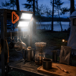 Lampe de travail LED magnétique rechargeable 1000LM, double rotation USB-C, lampe d'inspection COB pour réparation automobile, <span class=keywords><strong>garage</strong></span>, camping - Product Image 3