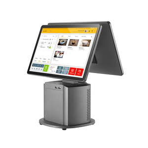 Terminal Punto de Venta con Pantalla Dual Integrada de 15.6 y 11.6 Pulgadas, Impresora Integrada, Android Windows, Caja Registradora para Supermercado - Product Image 1