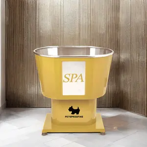 حوض استحمام فاخر متعدد الوظائف مخصص من PETSPROOFING لحفظ سلامة الكلاب حوض استحمام للحيوانات الأليفة من الفولاذ المقاوم للصدأ متعدد الألوان قابل للتمديد