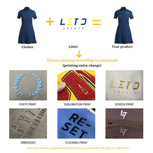 Vestido de <span class=keywords><strong>tenis</strong></span> de golf ajustado para <span class=keywords><strong>mujer</strong></span> con logotipo personalizado, nuevo diseño Yogalike, plisado lateral de una pieza con pantalones cortos de bolsillo, salida de fábrica - Product Image 6