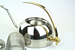 <span class=keywords><strong>Kalita</strong></span> Pot à goutte 600ml en acier inoxydable Bouilloire à café Pot à thé - Product Image 5