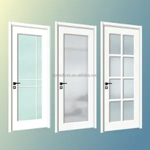 Puerta DE SEGURIDAD DE PVC Puertas de entrada de madera de Filipinas Interior Swing Security MDF Acabado con cerradura inteligente