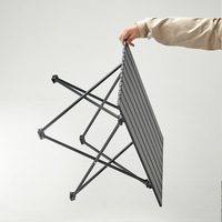 Table pliante d'extérieur en gros avec barres de connexion intégrées, légère et portable, en alliage, pour le camping