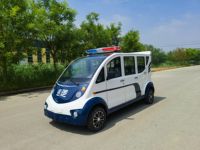 Carro de Patrulla Eléctrico de Grado Industrial, Vehículo de Seguridad de 7 Plazas con Barra de Luces de Emergencia para Campus, Comunidades Comerciales, OEM