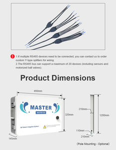 Boîtier de commande d'irrigation connecté à la vanne et à la pompe à eau, capteur de température et d'humidité du sol pour l'irrigation automatique - Product Image 5