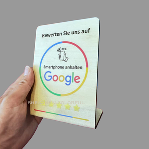 16 Years Custom 13.56Mhz <strong>Smart</strong> NFC Cards RFID Wood Google Review Card QR <strong>Code</strong> Wooden Hotel Card Nfc Social Media Reviews Stand - Product Image 1