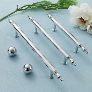 Glänzender Chrom-Schubladengriff im französischen Stil, luxuriöser Kugelgriff für amerikanische Schranktüren, Kupfergriff für Kleiderschränke - Product Image 1