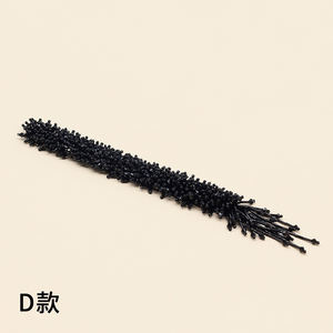 Écusson Applique Brodé de 26cm avec Frange en Cristal Dentelle en Forme de Chenille pour Embellissement de la Patte Avant des Vêtements - Product Image 4