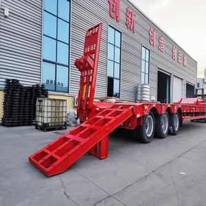 Venta Directa de Fábrica en China, Remolque de Plataforma Baja de 3 y 4 Ejes, 80 Toneladas, para Transporte de Equipos, Semirremolque de Plataforma Baja - Product Image 5