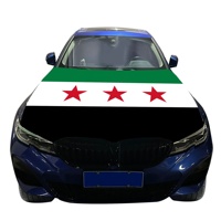 Nouveau drapeau de couverture de capot de voiture syrien drapeau de couverture de moteur de voiture en gros couverture de capot de moteur de voiture résistante à l'usure et Durable personnalisée