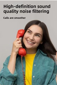 Téléphone <span class=keywords><strong>fixe</strong></span> filaire <span class=keywords><strong>de</strong></span> type C à branchement direct, style rétro, avec écouteur filaire et annulation active du bruit (ANC) - Product Image 2
