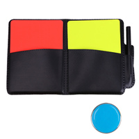 Kit d'arbitre de football en gros d'usine, cartes rouges et jaunes, sifflet d'arbitre en métal, drapeau de juge de touche, drapeau d'arbitre, kit d'outils