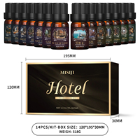 Diffuseur d'Huiles Essentielles Bio pour Hôtel, Lot de 14 x 5 ml, Huile Parfumée, Huile Aromatique, Fraîche, Écologique, 100% Pure, Distillée à la Vapeur, Multi-usages