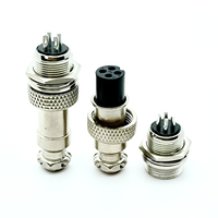 Connecteur aviation Soulin GX12 IP68 mâle/femelle, 4 broches, contact rond en laiton – Offre spéciale