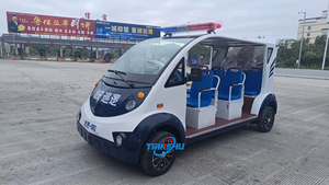 8 posti di pattuglia elettrica <span class=keywords><strong>Golf</strong></span> Cart Wagon ad energia solare con Cargo pick-up Box telecomando Gps - Product Image 4