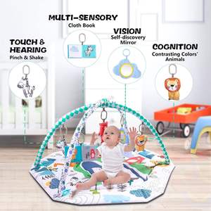 Tummy Time Mat Ball Pit 10 en 1 Baby Gym Activity Play Mat con juguetes Tummy Time Pillow para el desarrollo de habilidades motoras <span class=keywords><strong>sensoriales</strong></span> - Product Image 4