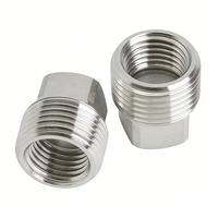 Raccord de tuyauterie fileté NPT BSP en acier inoxydable 316, embout carré solide, 1/8" 1/2" 3/4"