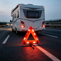 Miroir de sécurité réfléchissant pliable d'urgence, outil, panneau de signalisation LED pour voiture, panneau triangulaire de signalisation routière réfléchissant