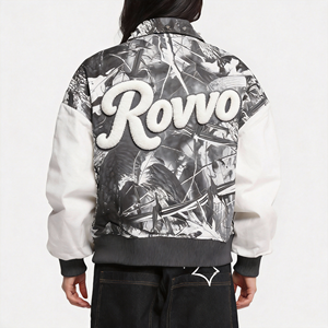 Veste universitaire sur mesure pour homme, manches grises, broderies chenille de haute qualité, patchs, vestes pour homme - Product Image 2