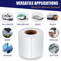 Ruban PVC blanc de qualité professionnelle pour camping-cars, caravanes, remorques, étanche, résistant aux UV, facile à appliquer, réparation des fuites, aérations, fenêtres