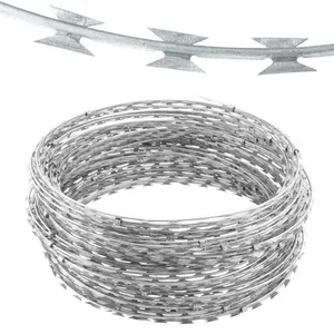 Precio de alambre de púas de cinta de concertina por rollo valla de alambre de púas de concertina anti escalada en prisión