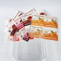 Boîte en blister transparente carrée de style occidental pour emballage de desserts, en PLA/PET imprimé, qualité alimentaire, pour gâteaux aux fruits, crèmes, tiramisu et pains.