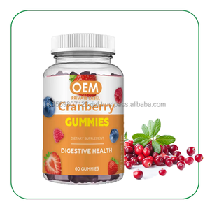 Complément alimentaire ASAP OEM à base de canneberge, probiotiques, curcuma, thé vert, algues marines, vitamine C, gommes à la canneberge - Product Image 1
