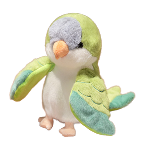 Oiseau <span class=keywords><strong>perroquet</strong></span> marionnette à main jouet animaux en peluche jouets en peluche poupée de chiffon ventriloquie avec grande bouche cadeau d'anniversaire de petite fille enfants - Product Image 1