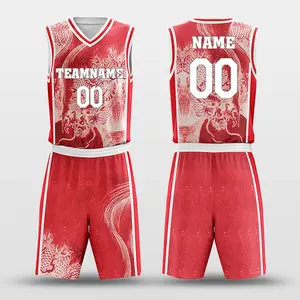 Custom Logo Red Basketball Uniform Jersey Sublimated Basketball Uniform Wear from China Suppliers