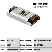 Alimentation électrique LED ultra-mince à découpage DC12V 24V, transformateurs d'éclairage 60W-400W, driver LED AC100-265V