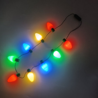 Noël LED Light up Ampoule Colliers Nouvel An Noël Vacances Accessoires Party Favors Ampoule Collier pour Enfants Hommes Femmes