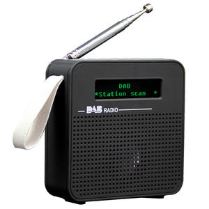 Custom Black Mini DAB+ Digital Radio with LCD Display and Built-in <b>Battery</b> Portable FM Radio for European Broadcast Reception - Product Image 2