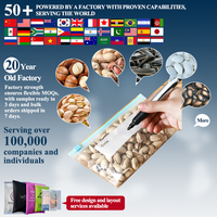 Sacs de conservation alimentaire/fruits/légumes/épices en plastique étanche avec fermeture éclair coulissante, emballage PE transparent/clair/mat/givré