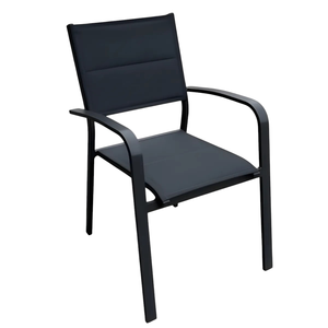 CHAISSON EN ALUMINIUM ANTHRACITE ET TEXTILENE ANTHRACITE - Product Image 1