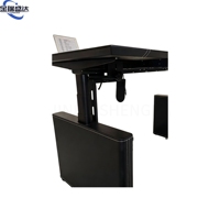 Bureau de travail/bureau d'ordinateur JRSD, gain de place, installation facile, robuste, moderne, double moteur, 3 étages, 1,4x0,4m, cuir de selle