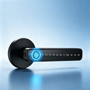 Glomarket Tuya Ttlock Ble Fingerprint Smart <b>Lock</b> Security Electronic Keyless Smart Door Handle <b>Lock</b> Indoor Room <b>Lock</b> - Product Image 3