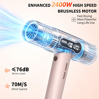 Sèche-cheveux professionnel silencieux à faible bruit (76 dB) avec contrôle de température intelligent NTC, chaleur constante et moteur BLDC haute vitesse