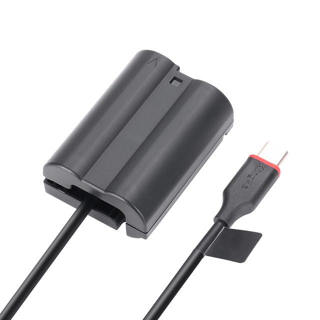 KingMa Portable EN-EL15 Dummy Battery USB-C to EN-EL15 Power Bank Adapter Power Supply for Nikon D7100 D800 Z6 Z7
