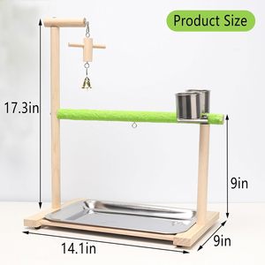 Lớn Parrot Chơi Đứng Với Thang Và Đu Tương Tác Chim Đồ Chơi Chew Đào Tạo Trạm Cho Vật Nuôi - Product Image 2