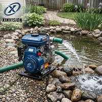 Pompe à eau portable à essence de 1,5 pouce, 154F, 1,5 CV, 105 cm³, 4 temps, pour l'irrigation des jardins et le drainage domestique d'urgence