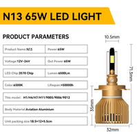 Ampoules de phares LED Auto 130W H1 H4 H7 H11 9005 9006 3570 Chips 6500K Nouvelle Adaptation Universelle 10600Lm pour Accessoires d'éclairage